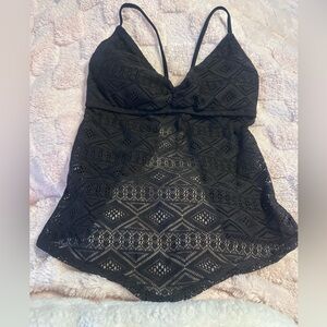 Hula Honey Black Lace Camisole Top